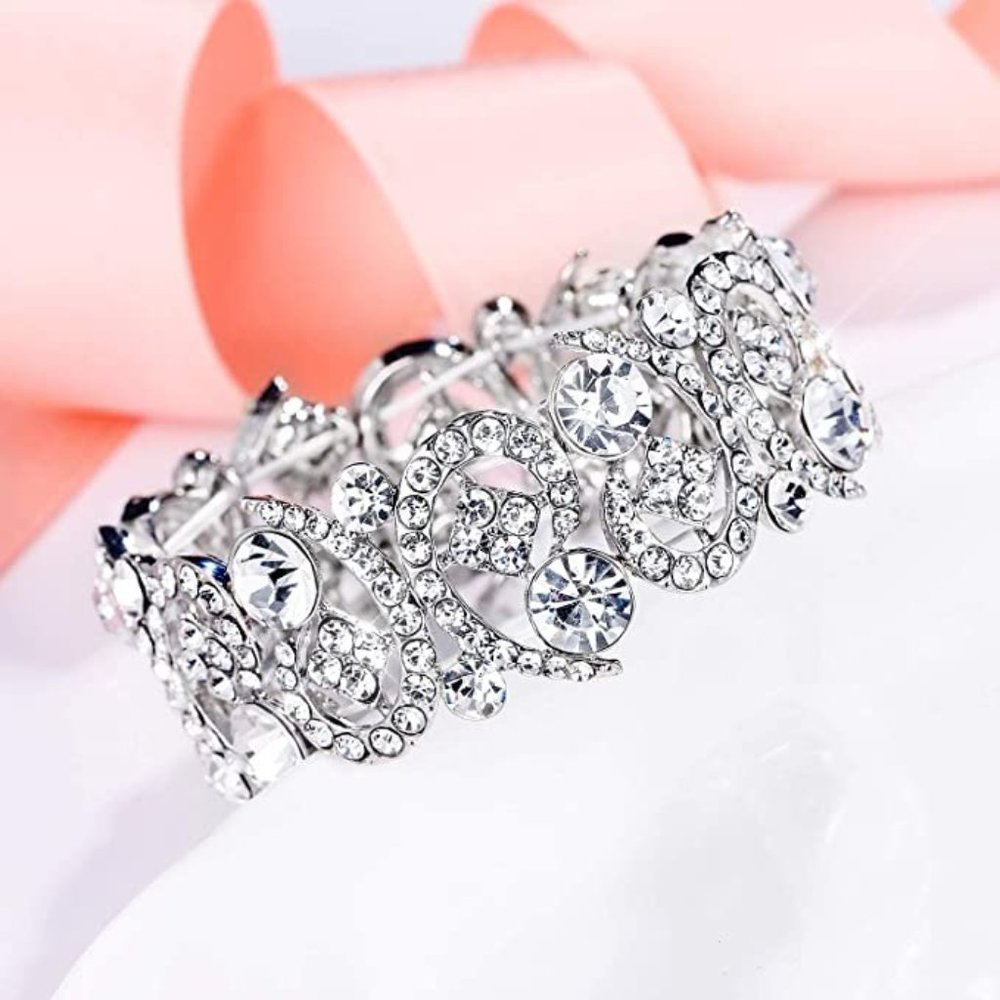 NEW Sparkling Bling Swarovski Crystal Rhinestone Bracelet + Gift!